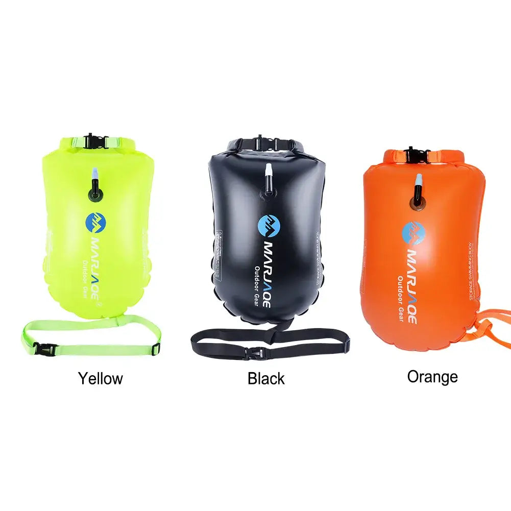 20L Safety Swimming Buoy PVC Inflatable Drifting Rafting Bag with Belt 12KG Buoyancy Lightweight for Water Sports