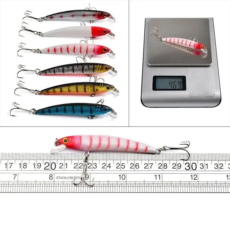 56Pcs Almighty Mixed Fishing Lure Bait Set - Hooks Wobbler Crankbaits Swimbait Minnow Hard Baits