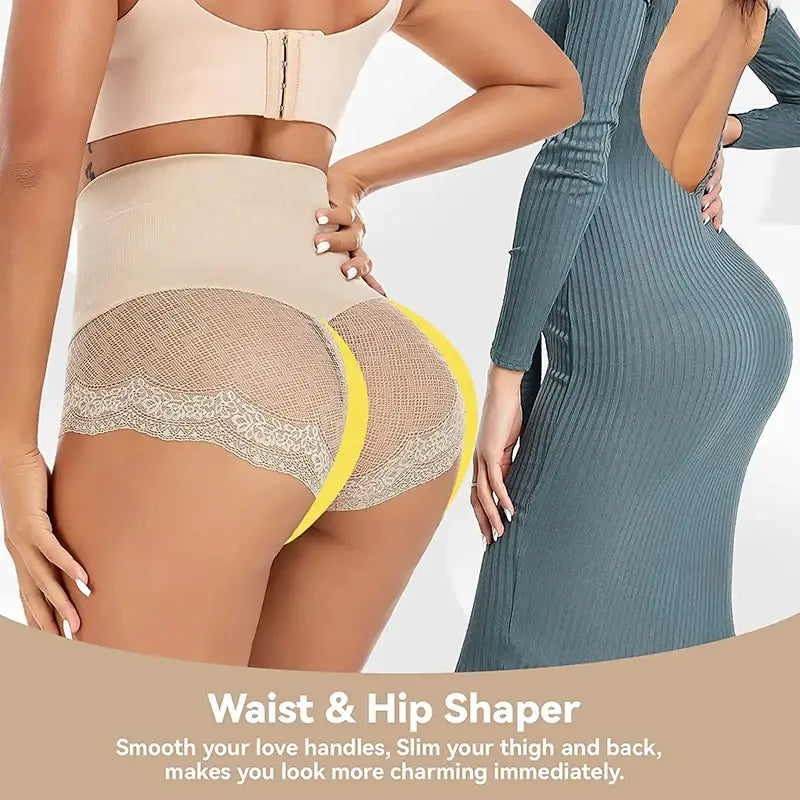 Tummy Control Panty for Women Shapewear High Waist Trainer Butt Lifter Slimming Body Shaper Corset Lace Shaping Briefs