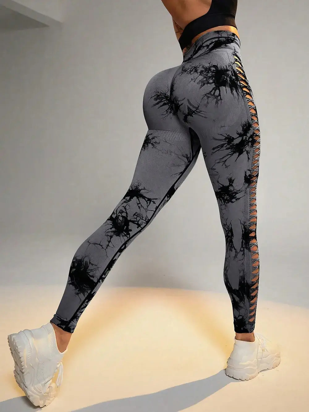 Tie Dye Yoga Pants - High Waist Slim Fit Breathable