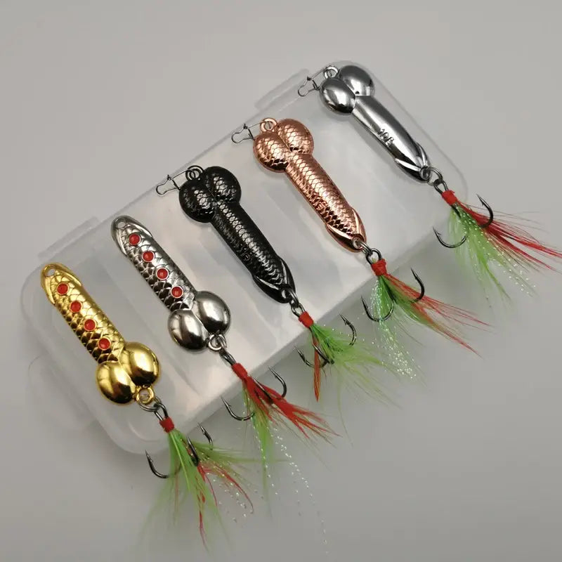 Hard metal fish lures - 2pcs/5pcs spoon lure for fun fishing novelty gifts