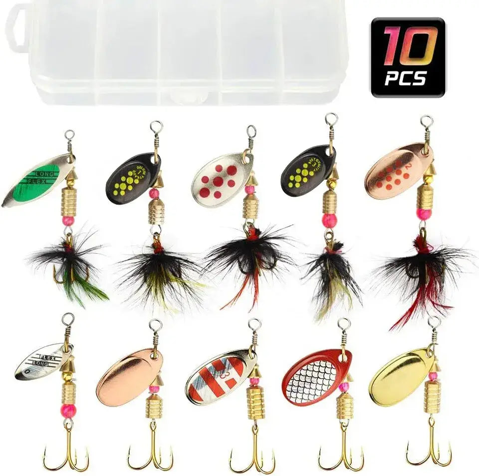 Metal Spoon Spinner Lure 2 to 8g 3.5g 10pcs/Lot Spoonbait Crankbaits Fishing Wobblers For Pike Crochet Set Bait Tackles