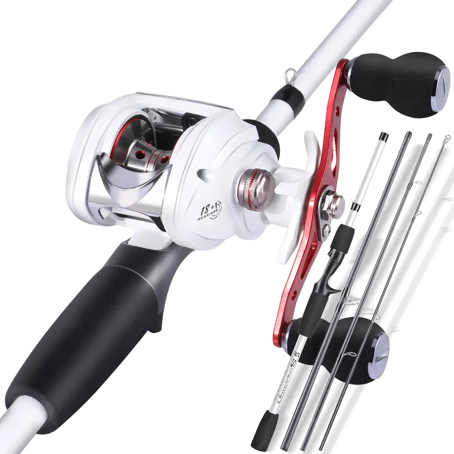 Ultralight casting rod combo - sougayilang 1.98m bass fishing rod and baitcasting reel travel set