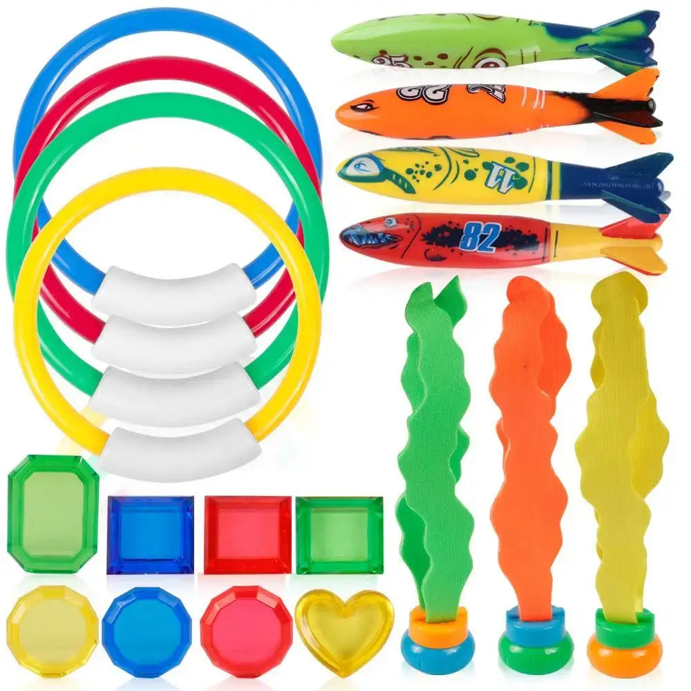 Summer Children Swimming Octopus Pool Diving Toys Water Sports Water Play Toys Diving Stick Gem Set Underwater Grabbing