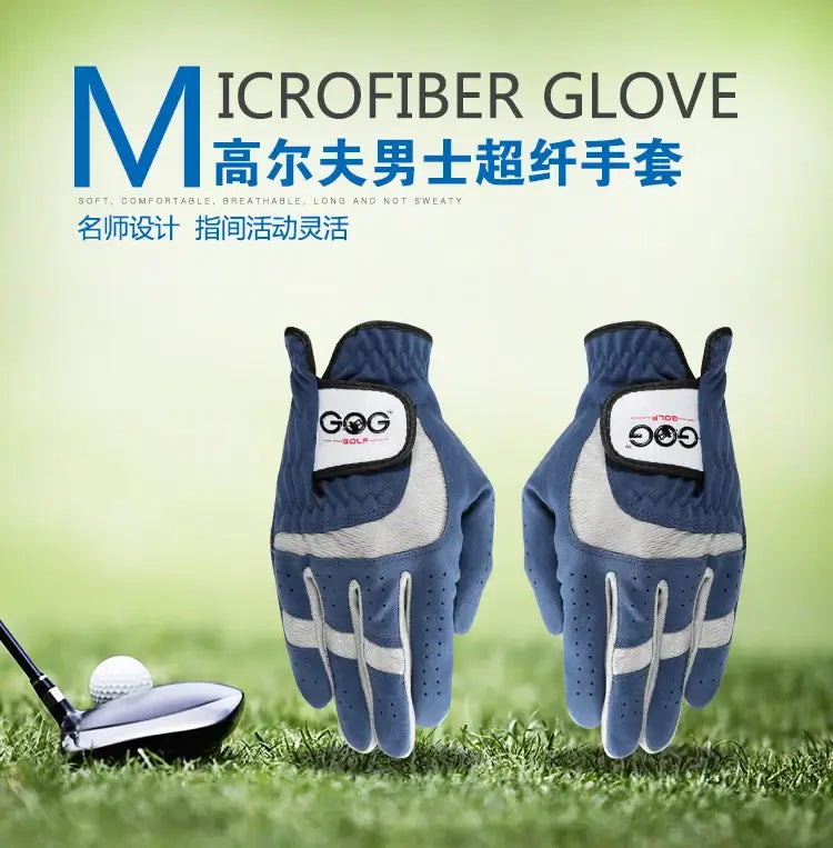 PGM Golf Gloves Blue White Grey Left Right Hand Microfiber Antiskid For Professional Brand New Golfer Breathable Sports