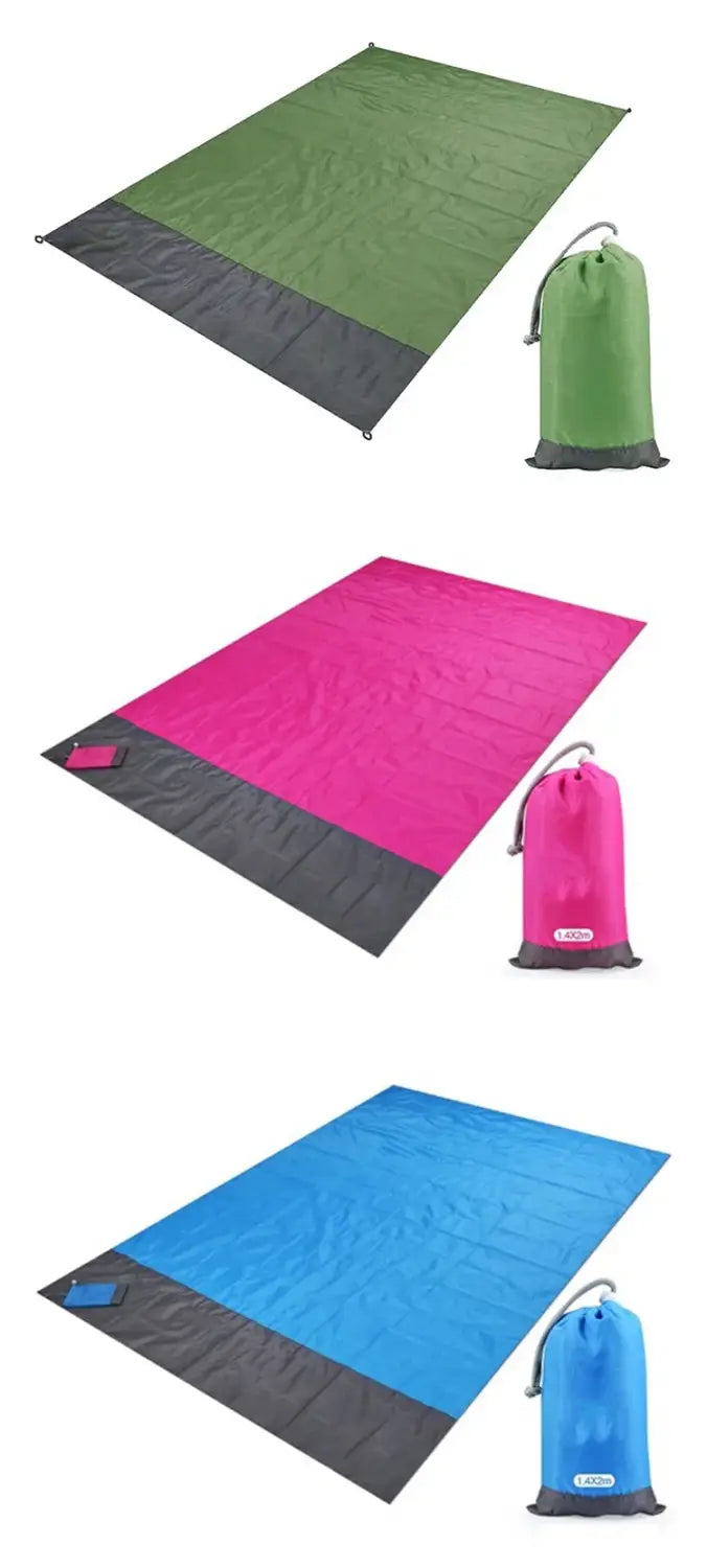 PACOONE Waterproof Beach Blanket Outdoor Portable Picnic Mat Camping Ground Mat Mattress Camping Camping Bed Sleeping