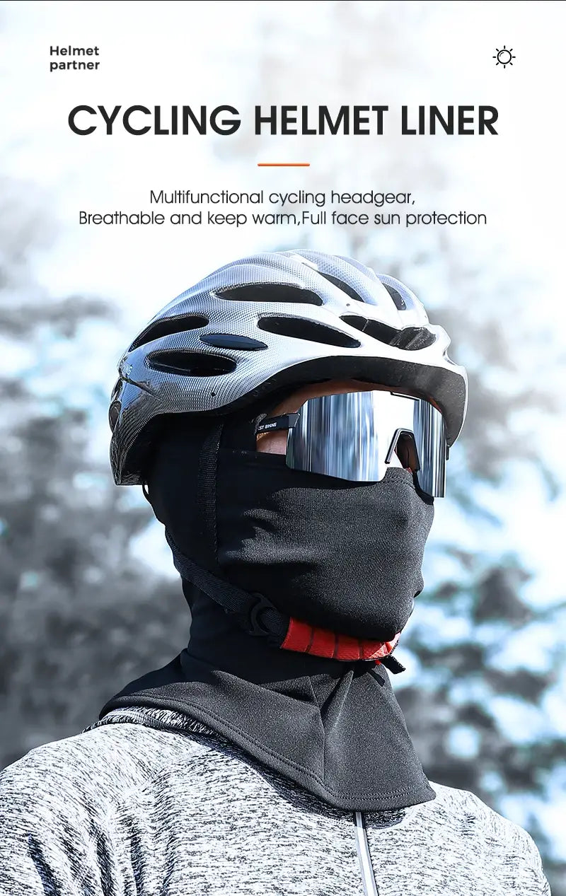 West biking breathable balaclava hat for men - uv protection windproof ice silk material