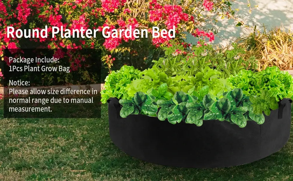 10/40/50/100 Gallons fabric garden raised bed round planting container grow bags fabric planter pot for plants nursery