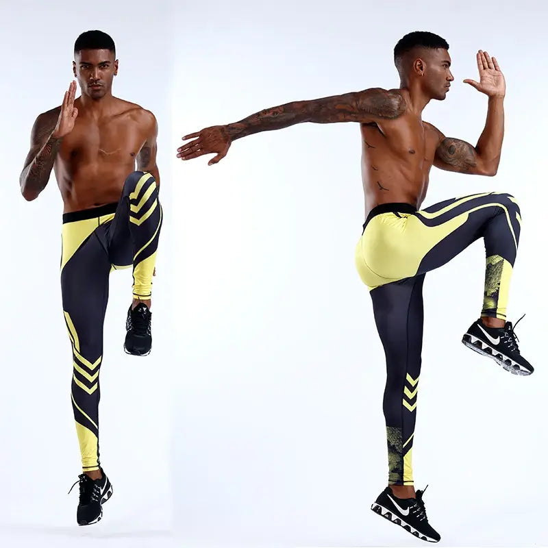 Men’s running leggings sportswear quick dry gym fitness tights workout training jogging sports