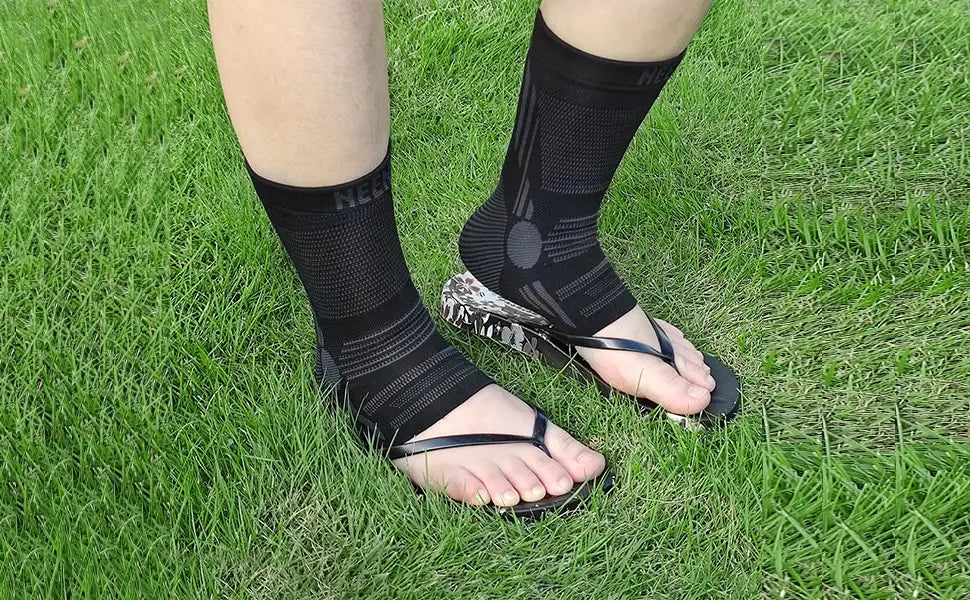 Ankle Brace Compression Sleeve Support for Achilles Tendonitis Plantar Fasciitis Joint Pain Swelling Heel Spurs Injury