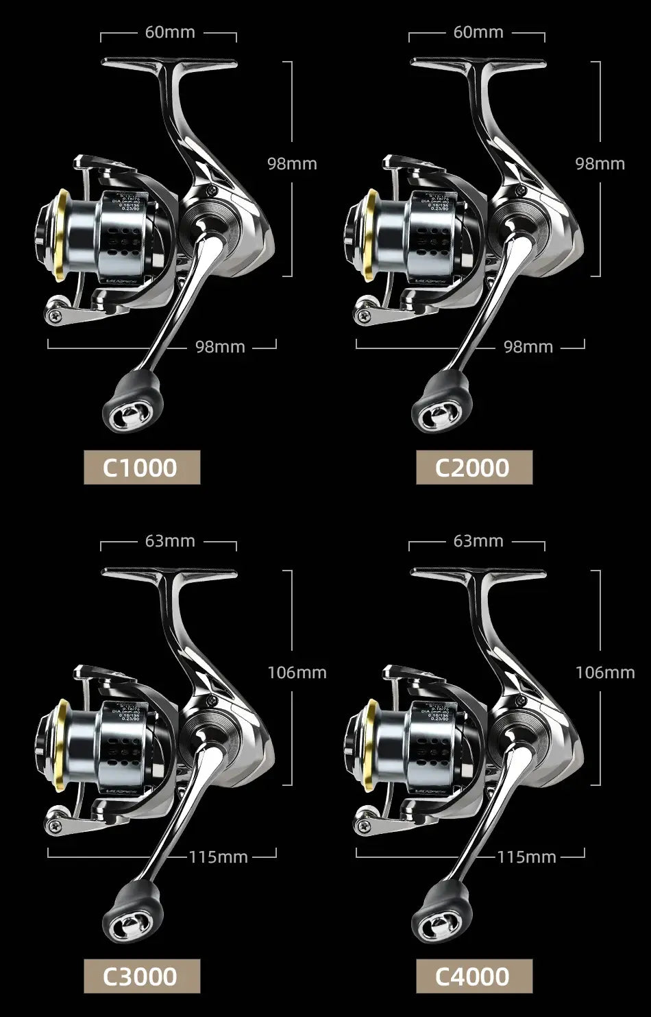 Meredith vanpes series rust free and smooth bearing 5.0:1 fishing reel drag system 8kg max power