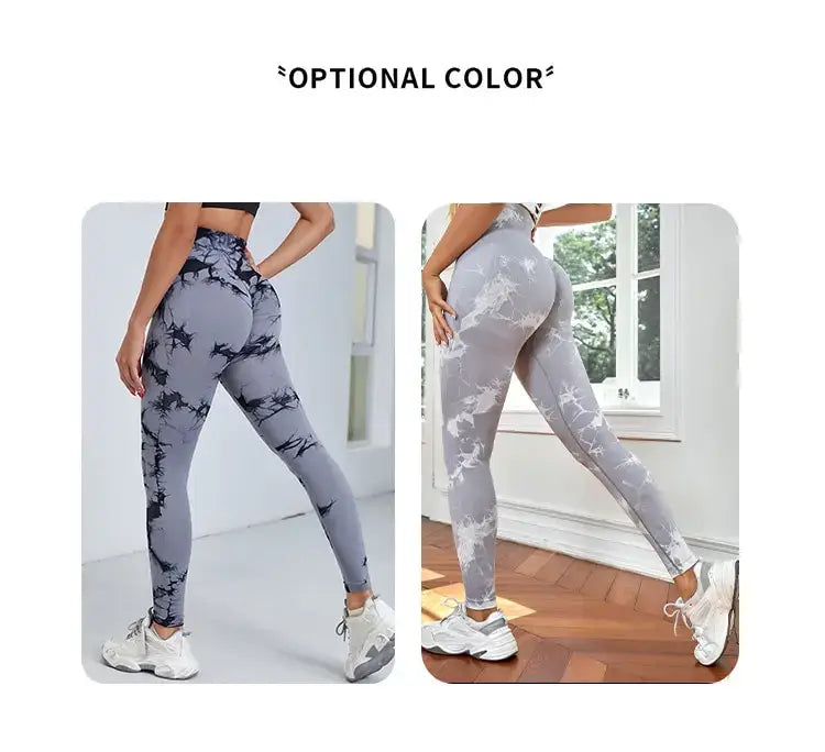 Sport yoga leggings women seamless gym clothing fitness high waist push up workout tights tie