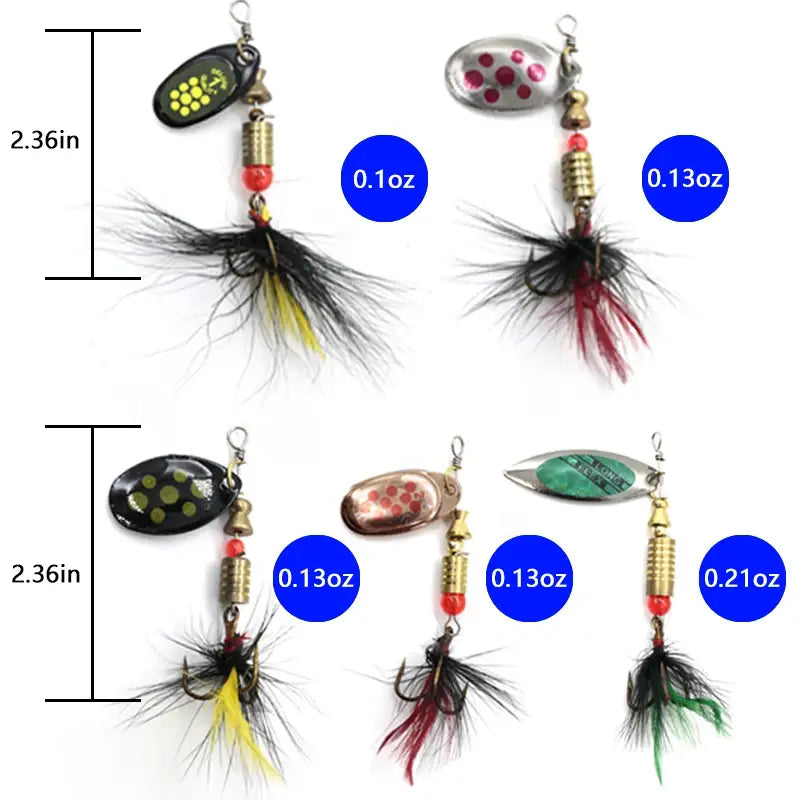 Metal spoon spinner fishing lure 10pcs set spoonbait crankbaits fishing wobblers for pike crochet