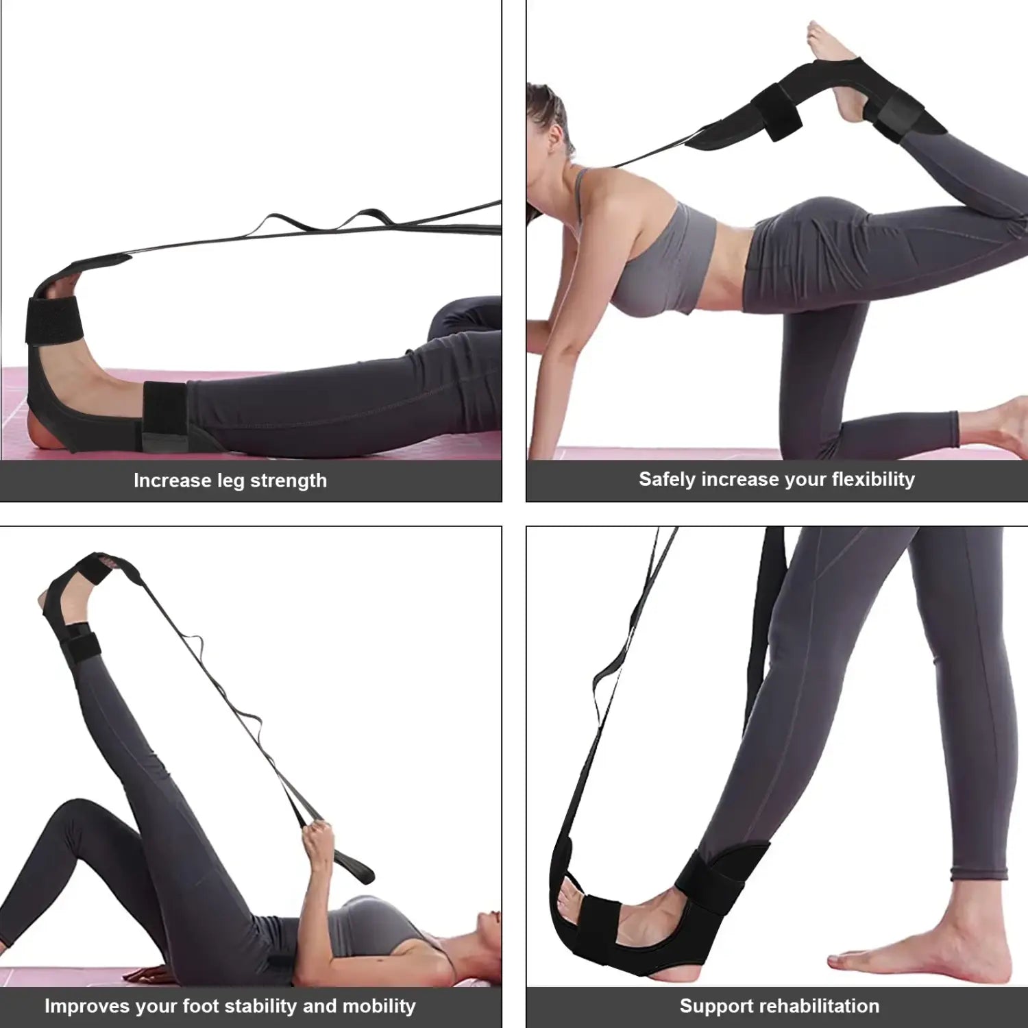 Fascia Stretcher Finally Flexible Again Yoga Strap Belt Trainning And Exercise Stroke Hemiplegia Rehabilitation Leg