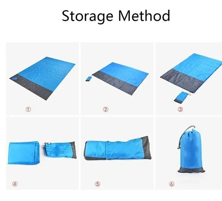 PACOONE Waterproof Beach Blanket Outdoor Portable Picnic Mat Camping Ground Mat Mattress Camping Camping Bed Sleeping