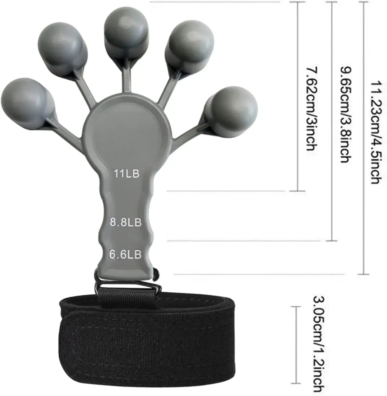 Silicone Gripster Grip Strengthener Finger Stretcher Hand Trainer - Improve Hand Strength and Grip with 1pcs Gym