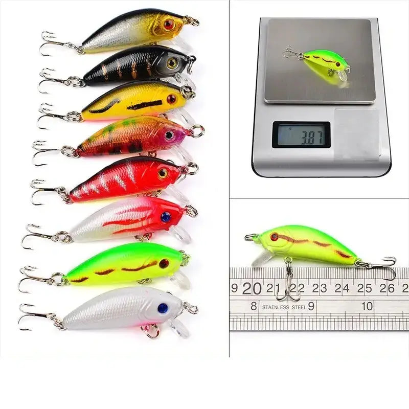 56Pcs Almighty Mixed Fishing Lure Bait Set - Hooks Wobbler Crankbaits Swimbait Minnow Hard Baits