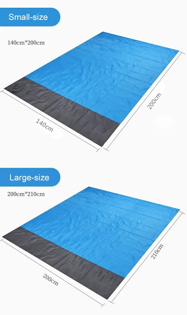 PACOONE Waterproof Beach Blanket Outdoor Portable Picnic Mat Camping Ground Mat Mattress Camping Camping Bed Sleeping