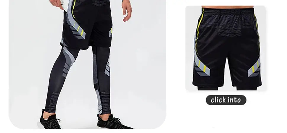 Men’s running leggings sportswear quick dry gym fitness tights workout training jogging sports