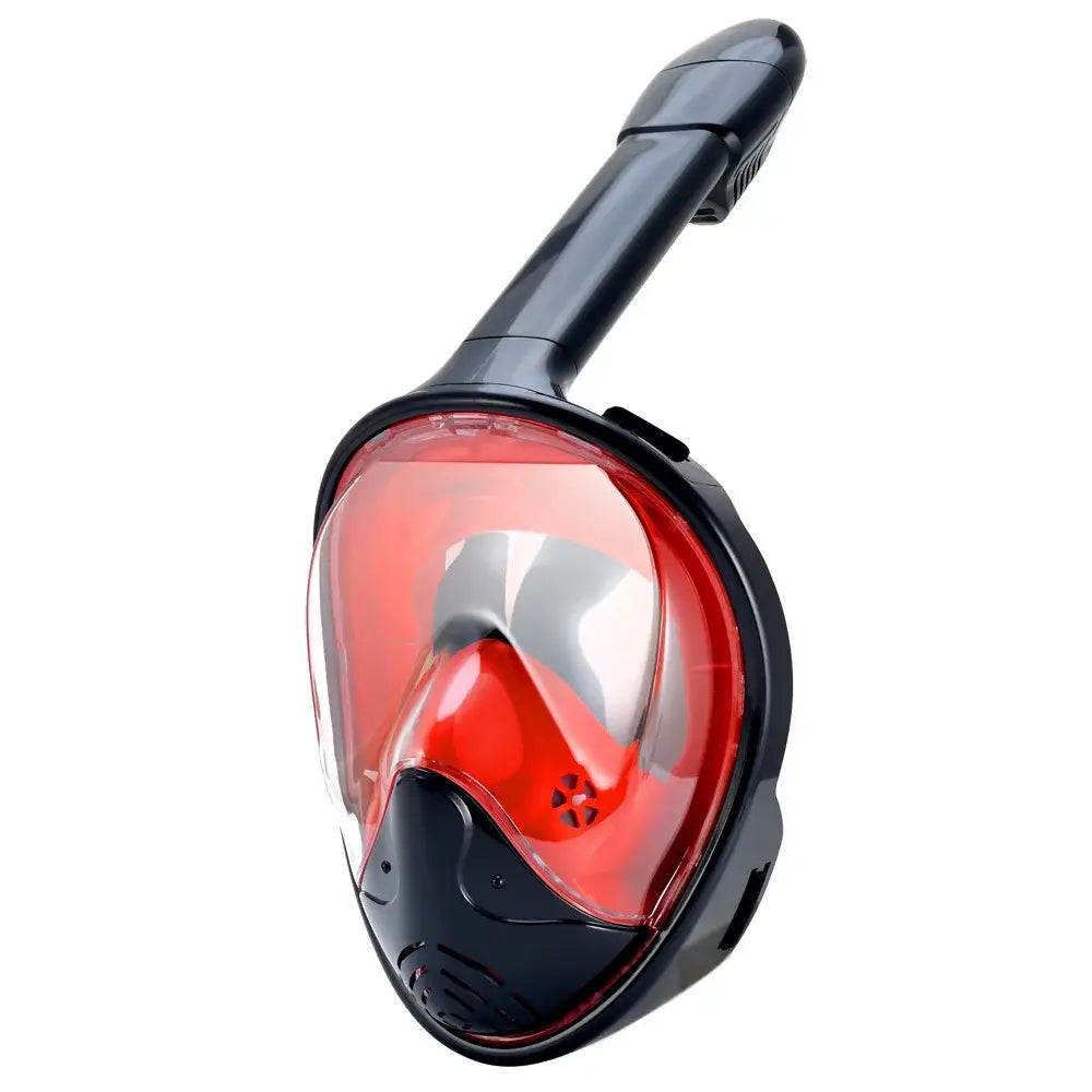 Full Face Snorkel Mask with Detachable Camera Mount - Wide View Anti-Fog Anti-Leak - Adult & Kids