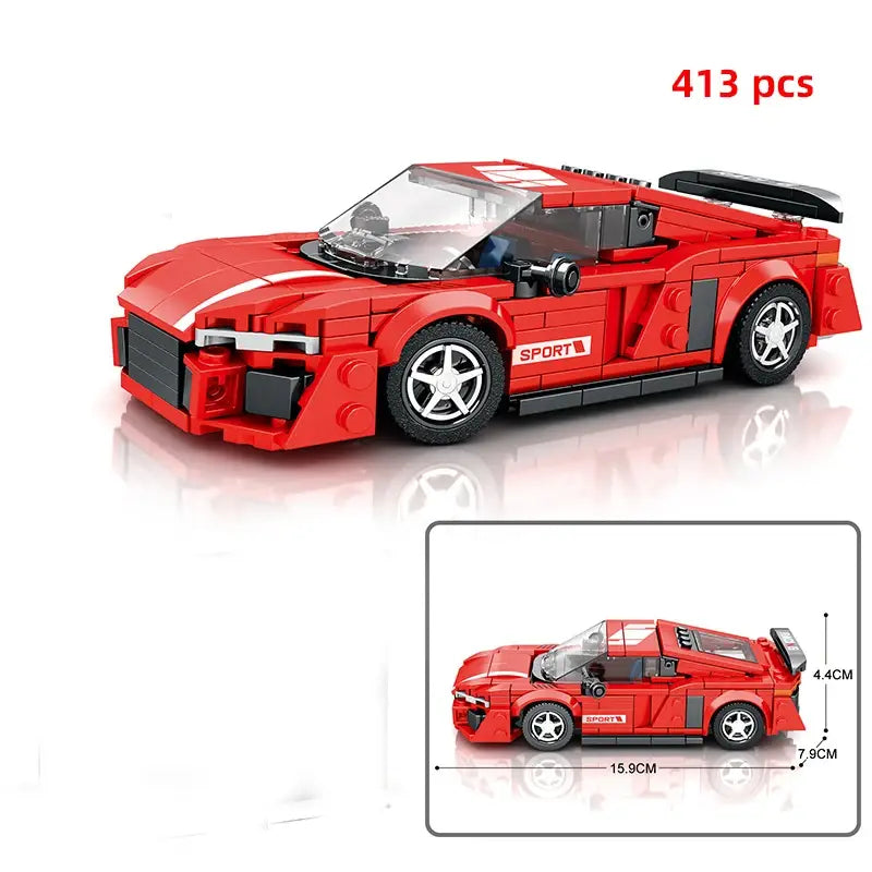 City Technical Car Speed Champion Sports Racing Car Vehicle Racer Moc Building Blocks Educational Toys