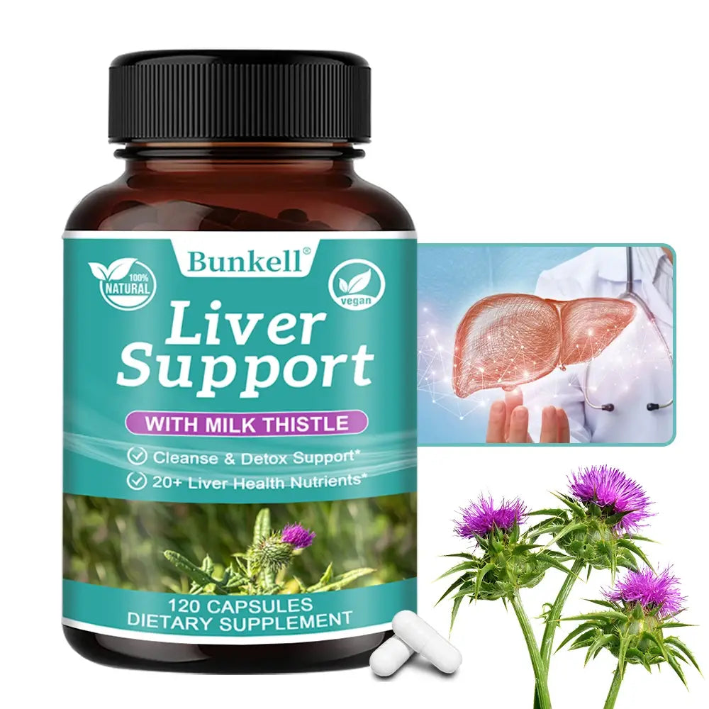 Liver Detox Cleanse and Repair Supplement with Dandelion Root and Artichoke Leaf Extracts to Boost Immunity Non-GMO