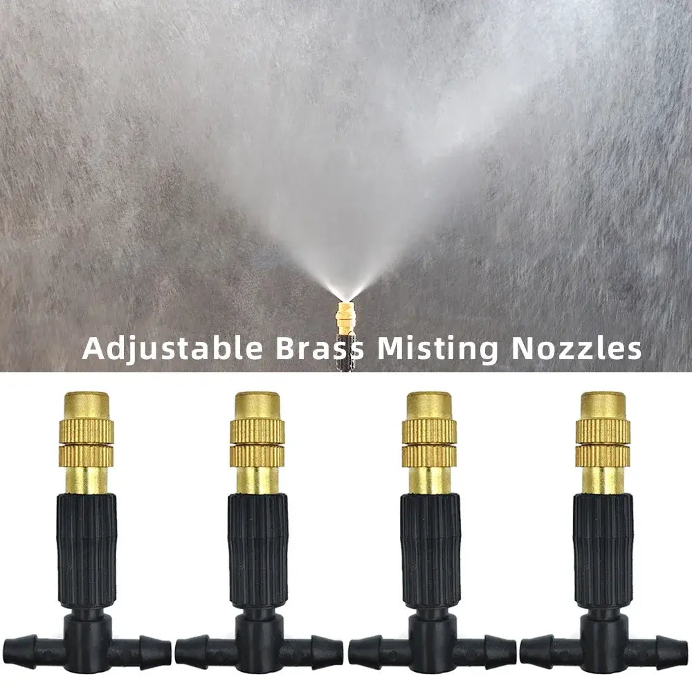 5M-30M Outdoor Misting Cooling System with Brass Misting Nozzles