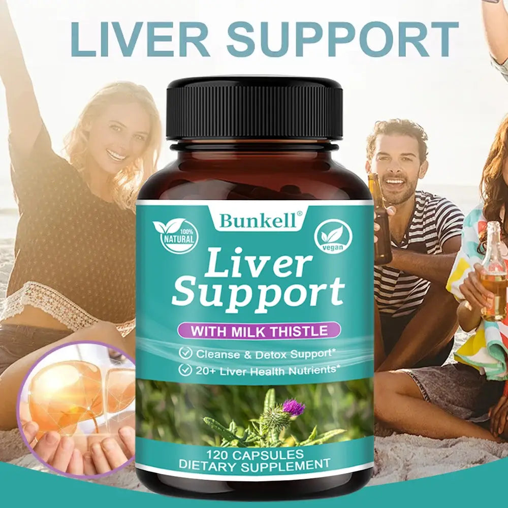 Liver Detox Cleanse and Repair Supplement with Dandelion Root and Artichoke Leaf Extracts to Boost Immunity Non-GMO