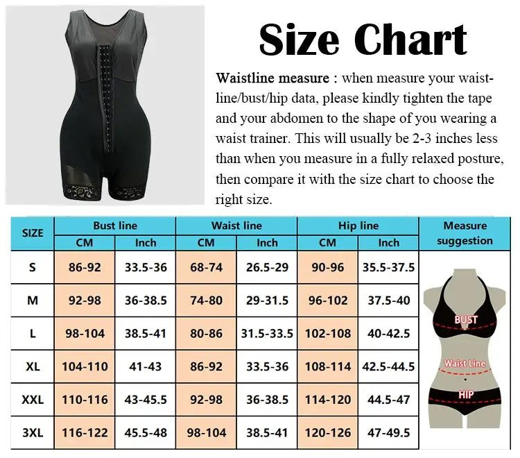 Full Body Shapewear Compression Girdle Fajas Colombian Corrective Underwear Tummy Control Shaper Butt Lift Slim Corset