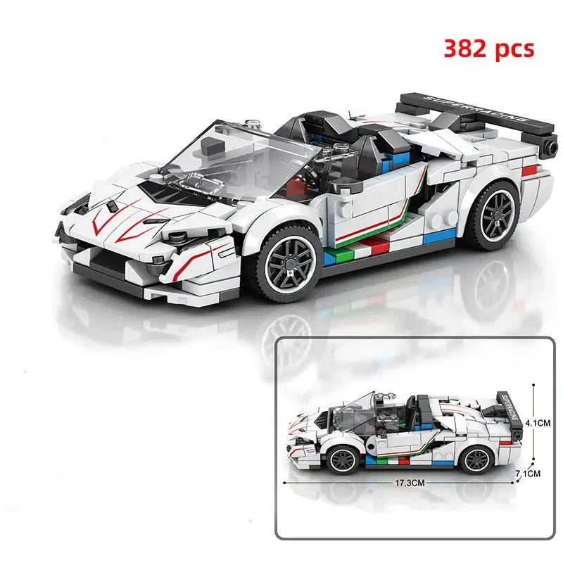 City Technical Car Speed Champion Sports Racing Car Vehicle Racer Moc Building Blocks Educational Toys