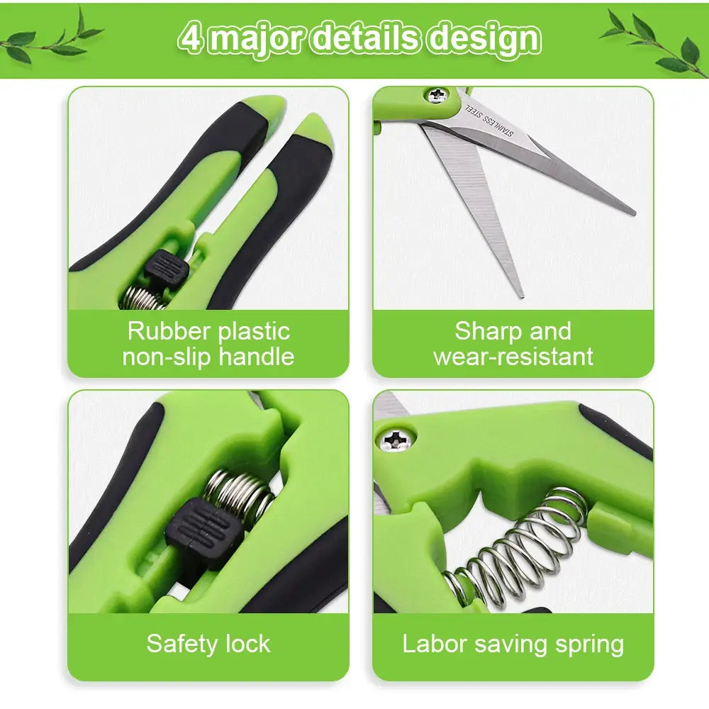 Garden Tools Secateurs Bonsai Shears Metal Gardening Scissor Pruning Tool Hand Cutter Fruit Picking Weed Household