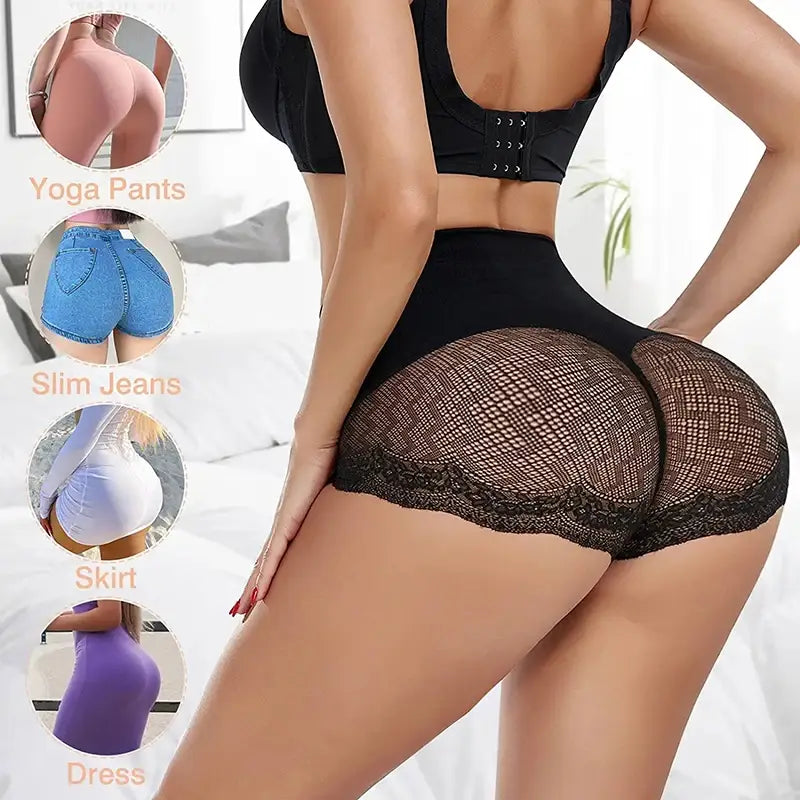 Tummy Control Panty for Women Shapewear High Waist Trainer Butt Lifter Slimming Body Shaper Corset Lace Shaping Briefs