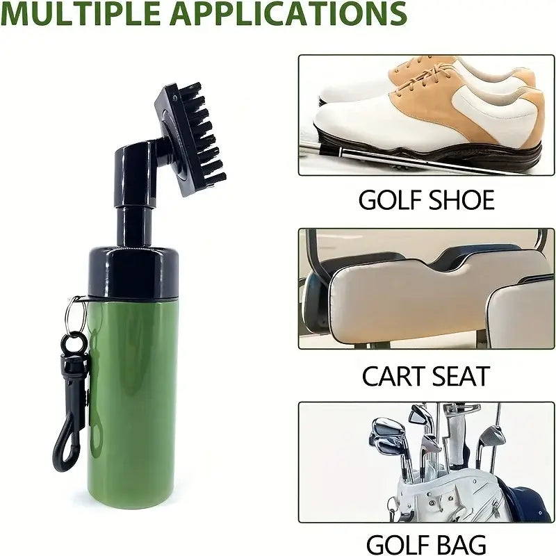 1pc Golf Club Cleaner Groove Tube Golf Brush Golf Club Brush with Leakproof Reservoir Tube Squeeze Bottle for Easy