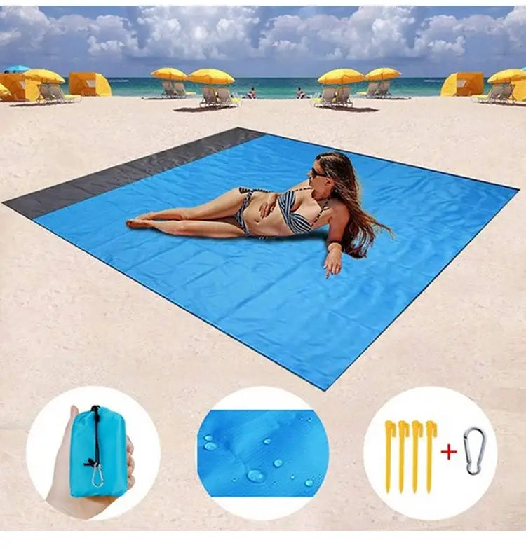 PACOONE Waterproof Beach Blanket Outdoor Portable Picnic Mat Camping Ground Mat Mattress Camping Camping Bed Sleeping