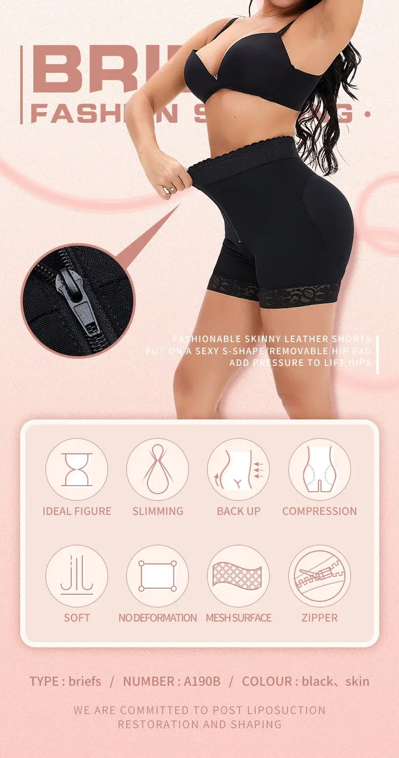 Women Slimming Tummy Control Shorts Butt Lifting High Waist Trainer Panties Compression Abdomen Postpartum Body Shaper