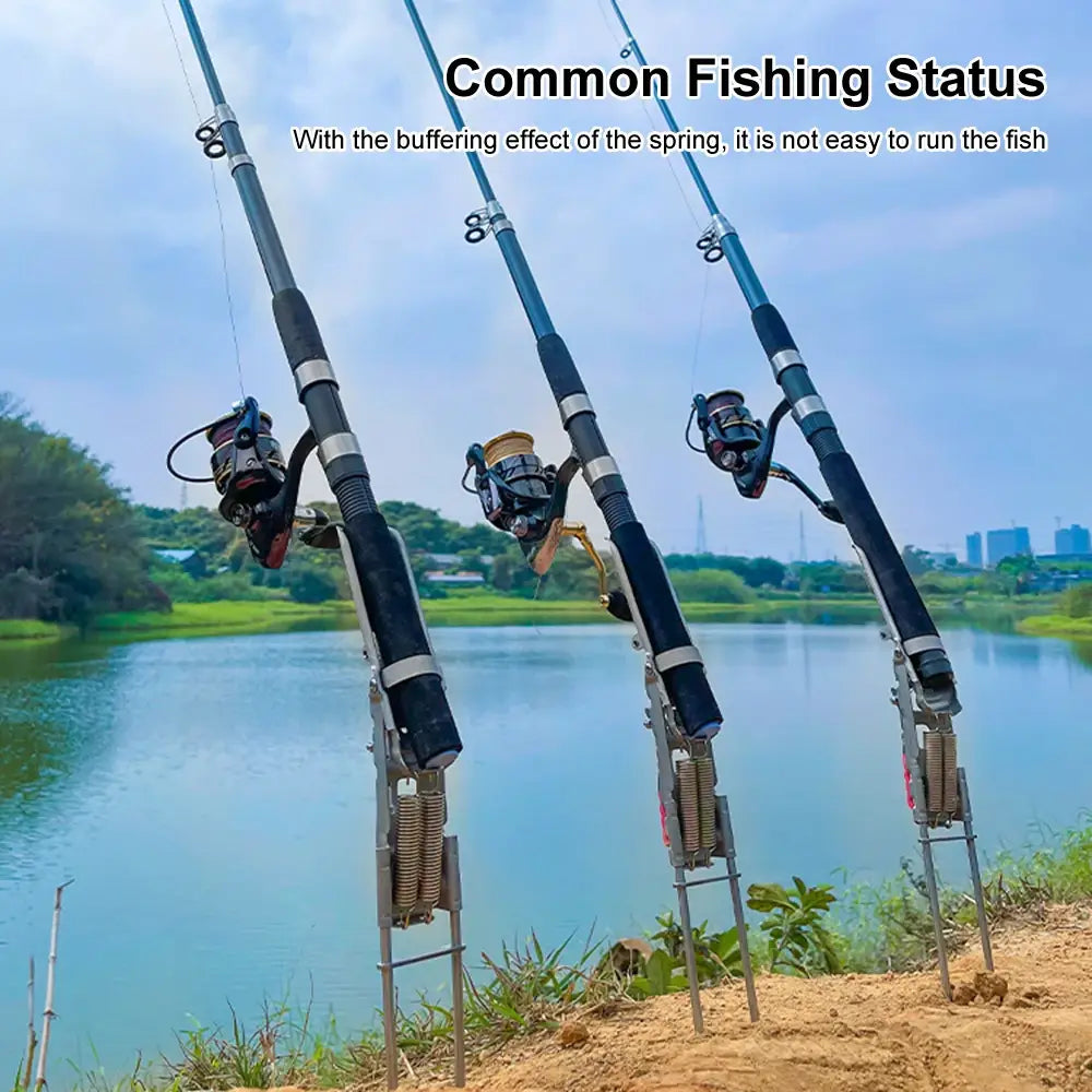 Automatic Fishing Bracket with Spring Loaded Tilt Action - Durable Stainless Steel Rod Holder