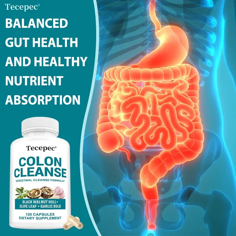 Colon Cleansing Capsules - Cleansing Detoxification Balance Digestion and Intestinal Health Healthy Digestion Metabolism