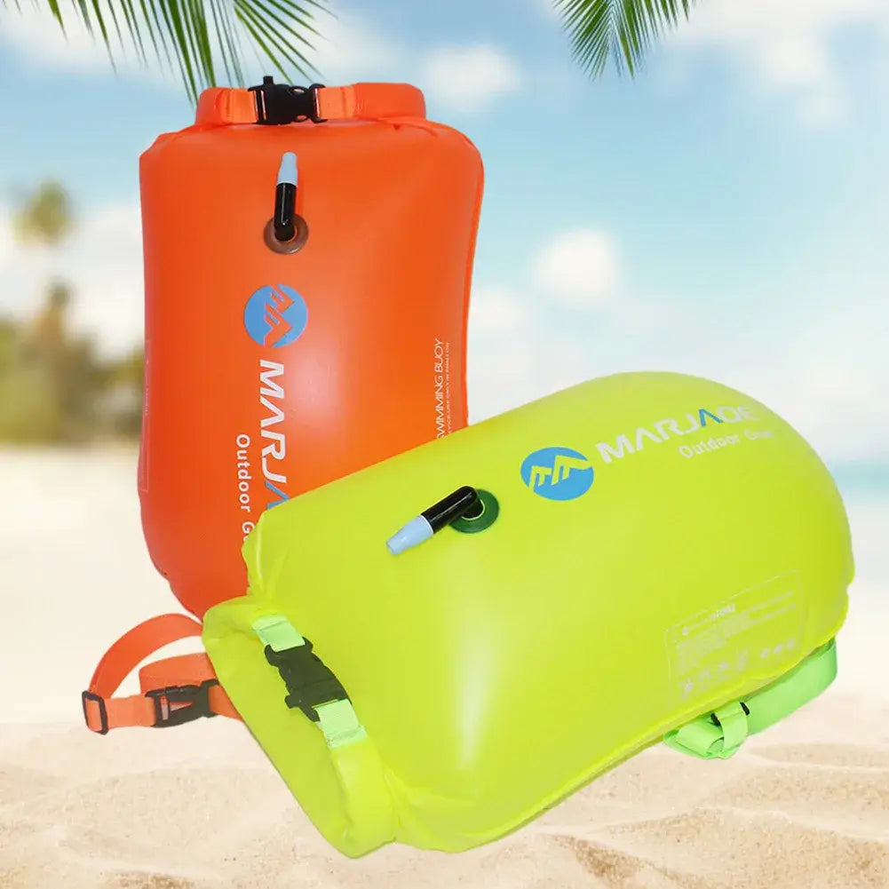 20L Safety Swimming Buoy PVC Inflatable Drifting Rafting Bag with Belt 12KG Buoyancy Lightweight for Water Sports