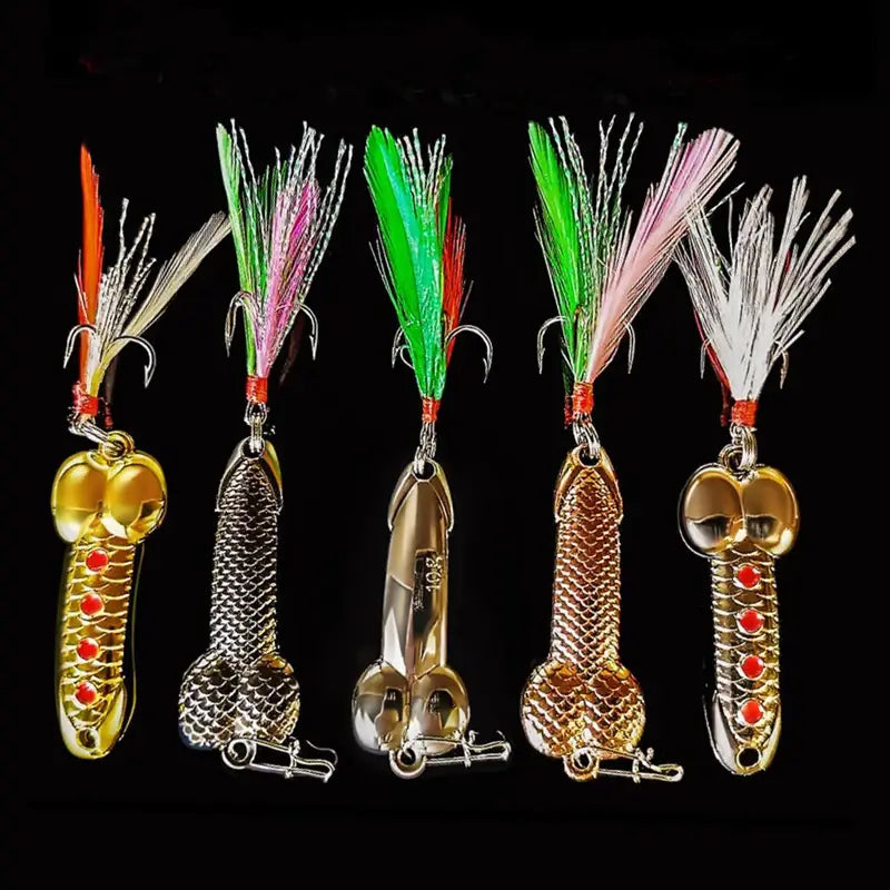 Hard metal fish lures - 2pcs/5pcs spoon lure for fun fishing novelty gifts