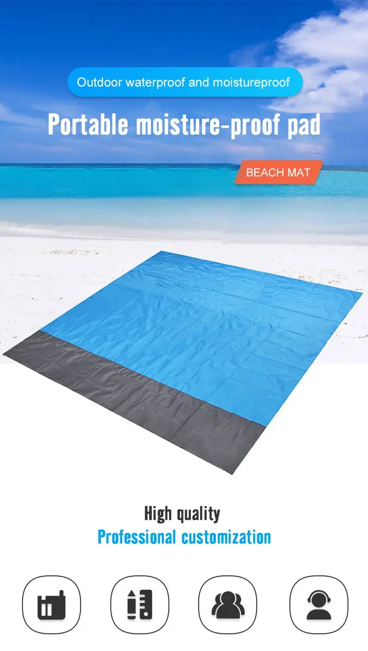 PACOONE Waterproof Beach Blanket Outdoor Portable Picnic Mat Camping Ground Mat Mattress Camping Camping Bed Sleeping