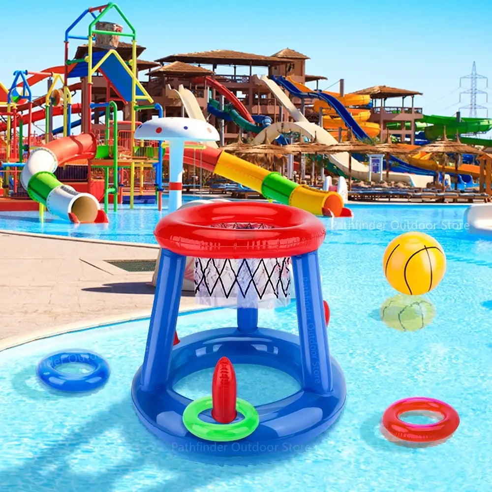 Outdoor swimming pool beach accessories inflatable ring throwing ferrule game set floating pool