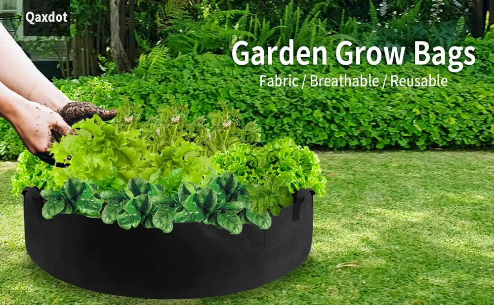 10/40/50/100 Gallons fabric garden raised bed round planting container grow bags fabric planter pot for plants nursery