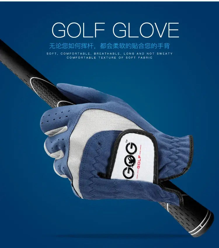 PGM Golf Gloves Blue White Grey Left Right Hand Microfiber Antiskid For Professional Brand New Golfer Breathable Sports