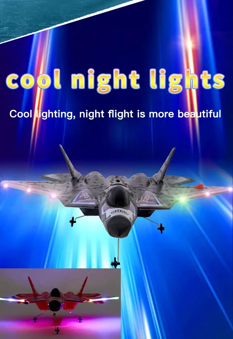 RC Plane SU35 2.4G With LED Lights Aircraft Remote Control Flying Model Glider Airplane SU57 EPP Foam Toys For Children