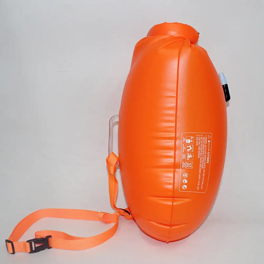 20L Safety Swimming Buoy PVC Inflatable Drifting Rafting Bag with Belt 12KG Buoyancy Lightweight for Water Sports