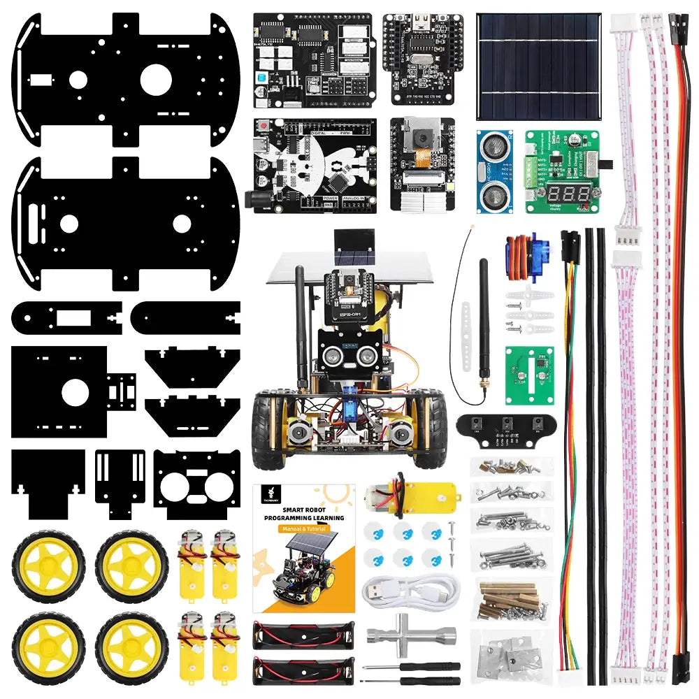 Automation Robot Car Kits for Arduino Programming ESP32 Cam Solar Tracking and Charging Set DIY Electronics Project