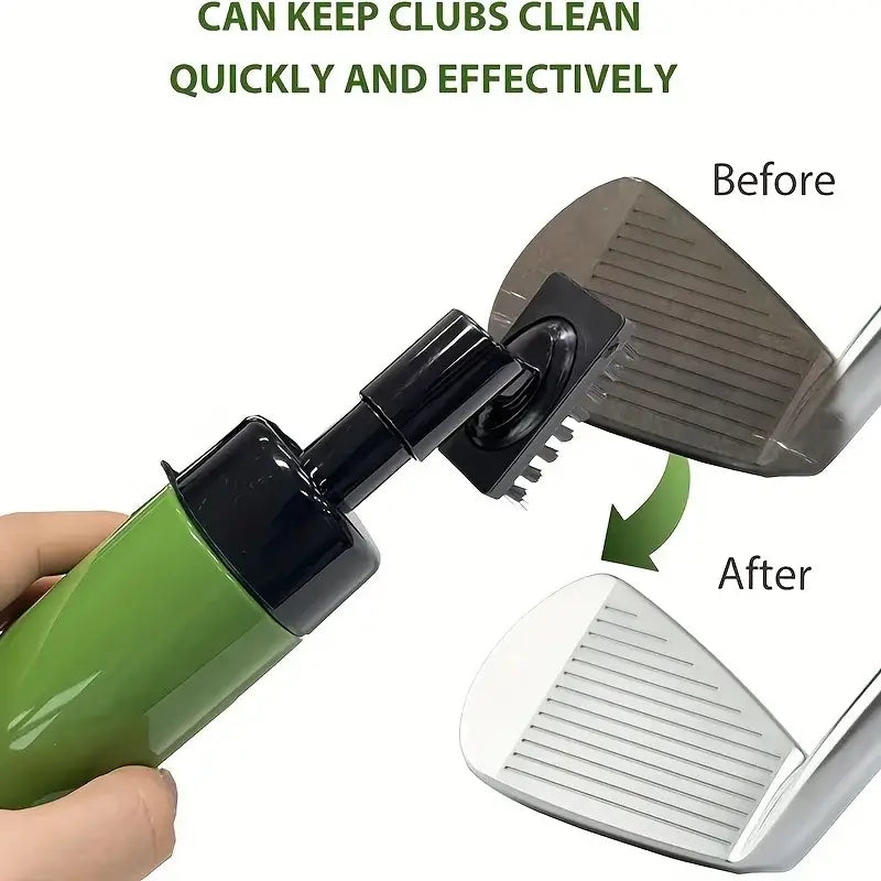 1pc Golf Club Cleaner Groove Tube Golf Brush Golf Club Brush with Leakproof Reservoir Tube Squeeze Bottle for Easy