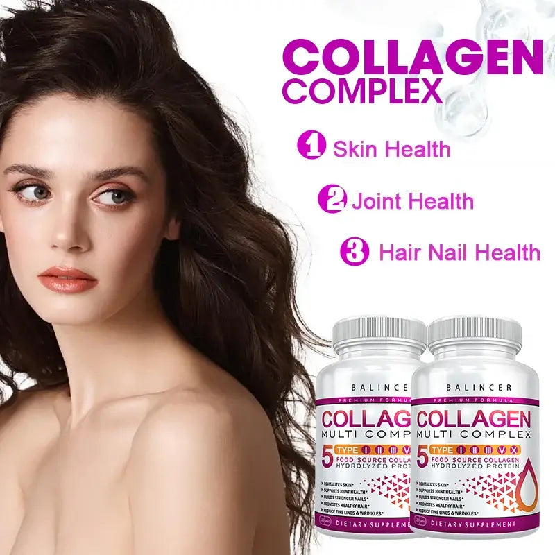 Collagen complex - for skin care reduce fine lines and wrinkles firm skin support hair joint