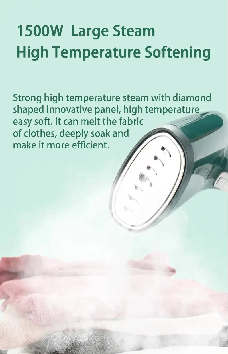 Garment Steamers 280ml Handheld Fabric Steamer 7 Holes 20 Seconds Fast-Heat 1500W Garment Steamer for Home Travelling