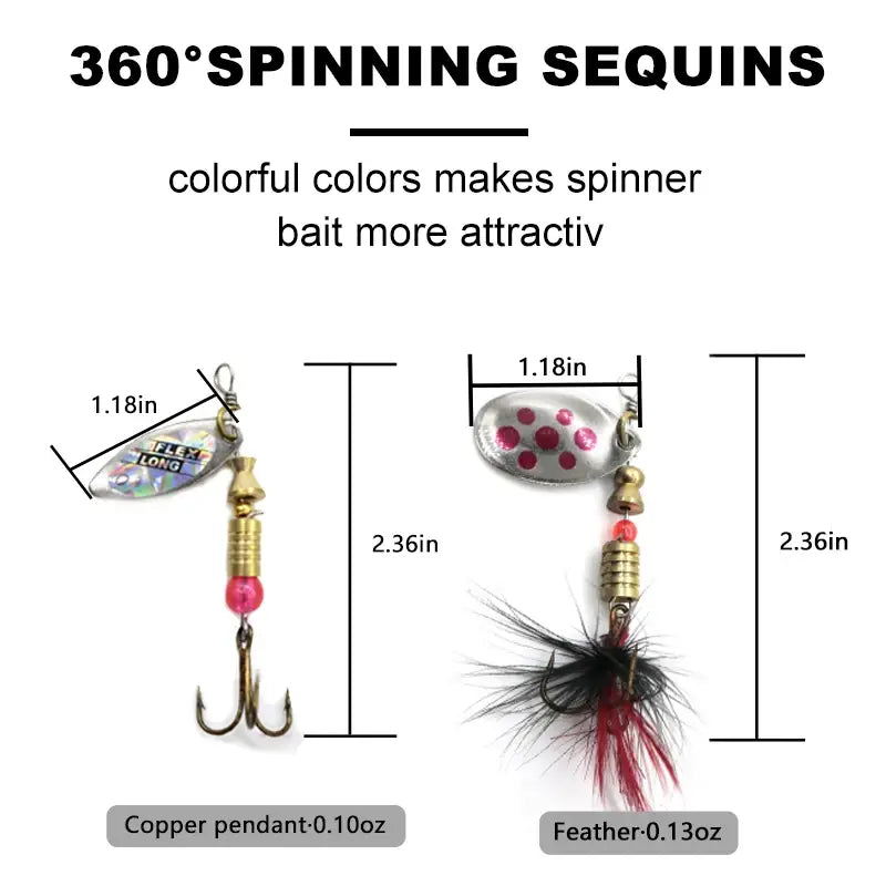 Metal spoon spinner fishing lure 10pcs set spoonbait crankbaits fishing wobblers for pike crochet